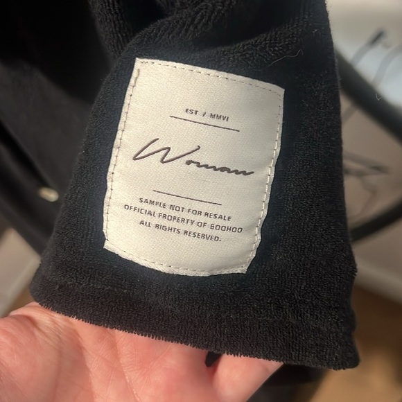 Towelling Playsuit Boohoo Black - Picture 5 of 6